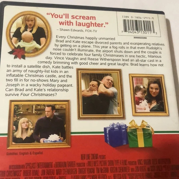 Four Christmases DVD Vince Vaughn Reese Witherspoon Widescreen‎ Full Screen - Picture 4 of 5